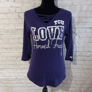 RUSSELL Small/CH (3-5) TCU HORNED FROGS long sleeve tee